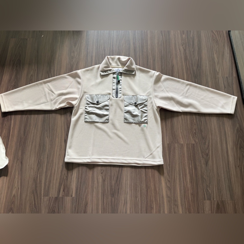 Men's Beige Pullover Jacket